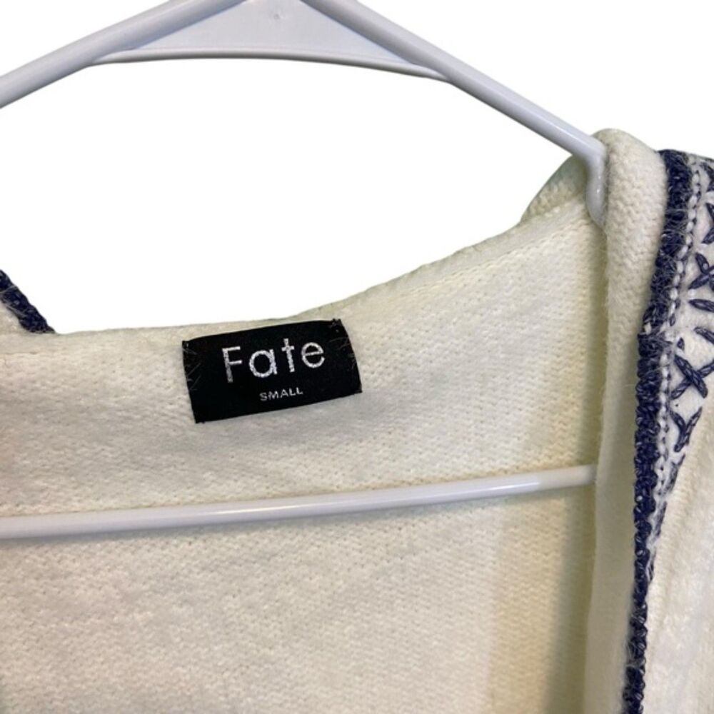 Fate Siana Stitch Hooded Cardigan Sweater NWOT Size Small S - Picture 9 of 13